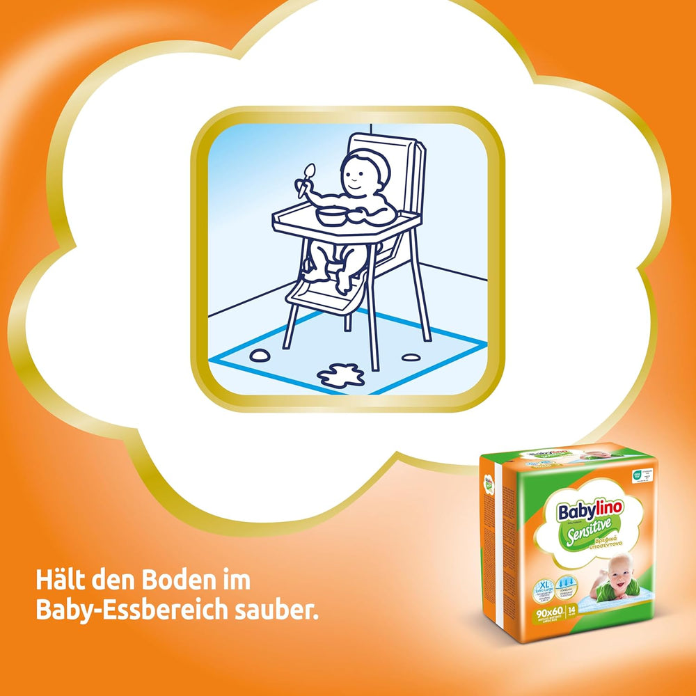 Chusteczki nawilżane wrażliwe, 90 x 60 cm, wyjątkowo chłonne, 14 sztuk