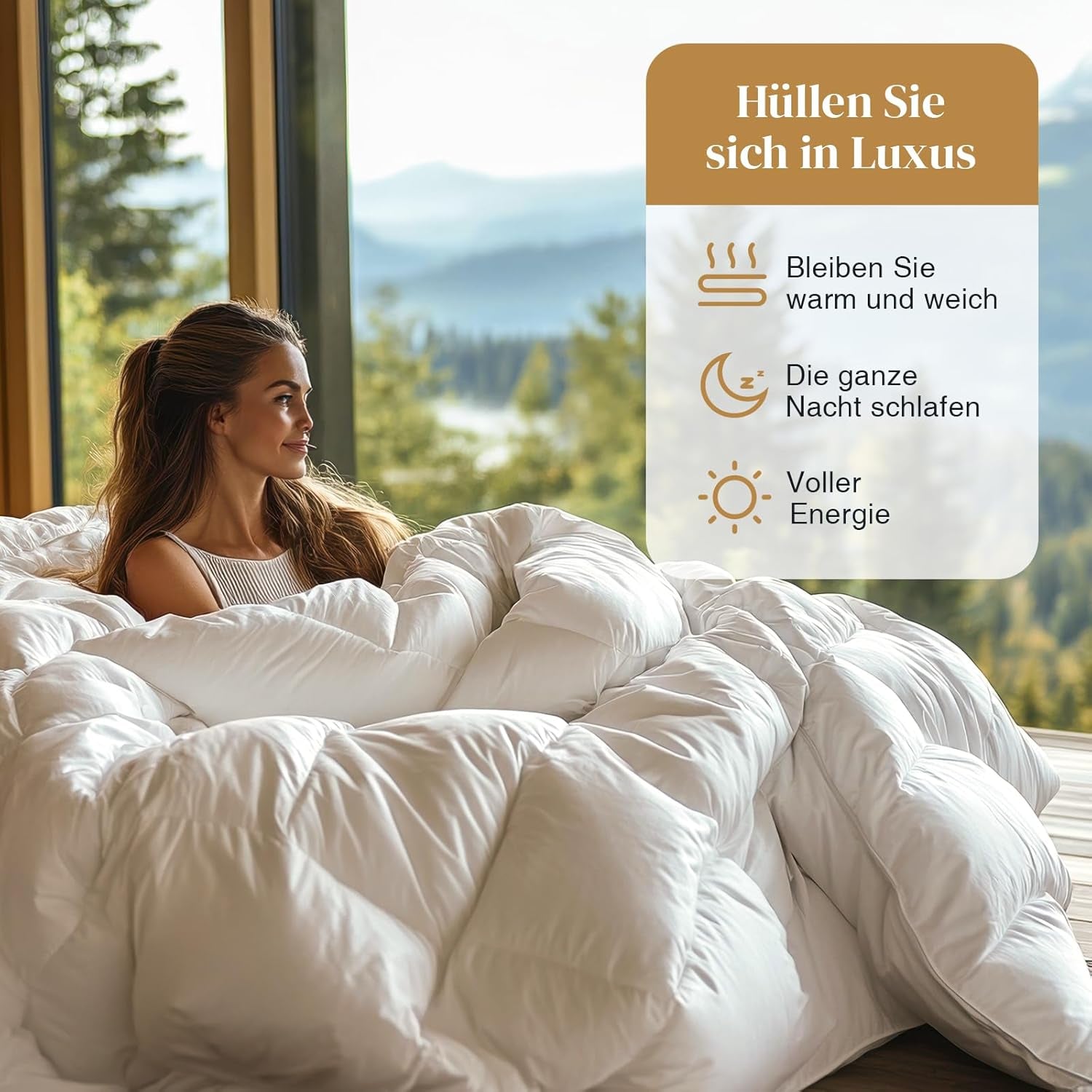 135X200 Plapumă pentru toate anotimpurile 100% plapumă de bumbac cu puf de gâscă și pene, plapumă de pene cu umplutură groasă fără pluș viu, plapumă de tranziție extra pufoasă 3D Baffle Box pentru pat unic, alb Plapumi si pilote Naty Shop