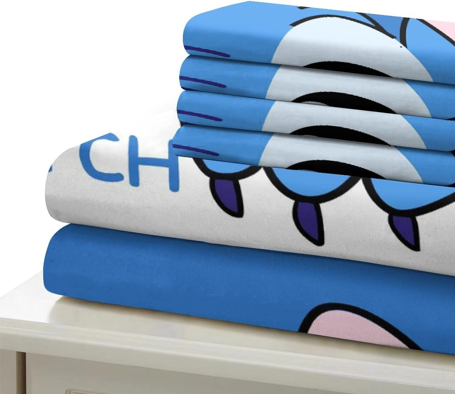 Zestaw pościeli 3-częściowy, Pościel Stitch - dziecięca Naty Shop Blue Single (90 X 190)