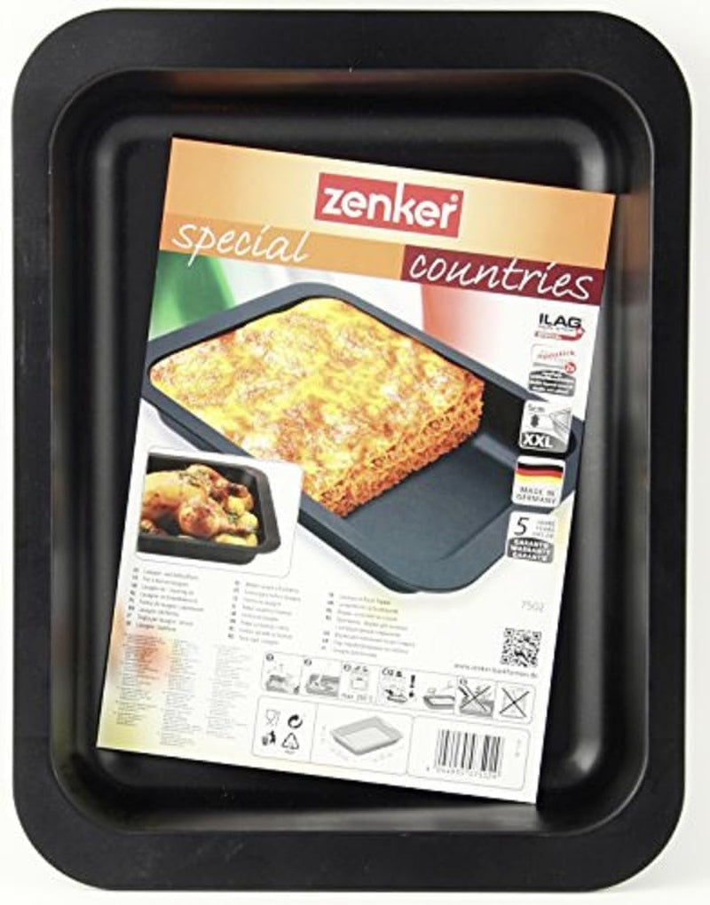 Zenker 7502 Lasagne- Und Auflaufform 32,5 X 25 Cm, ​​​​Kraje specjalne, Schwarz Formy i blachy do pieczenia Naty Shop