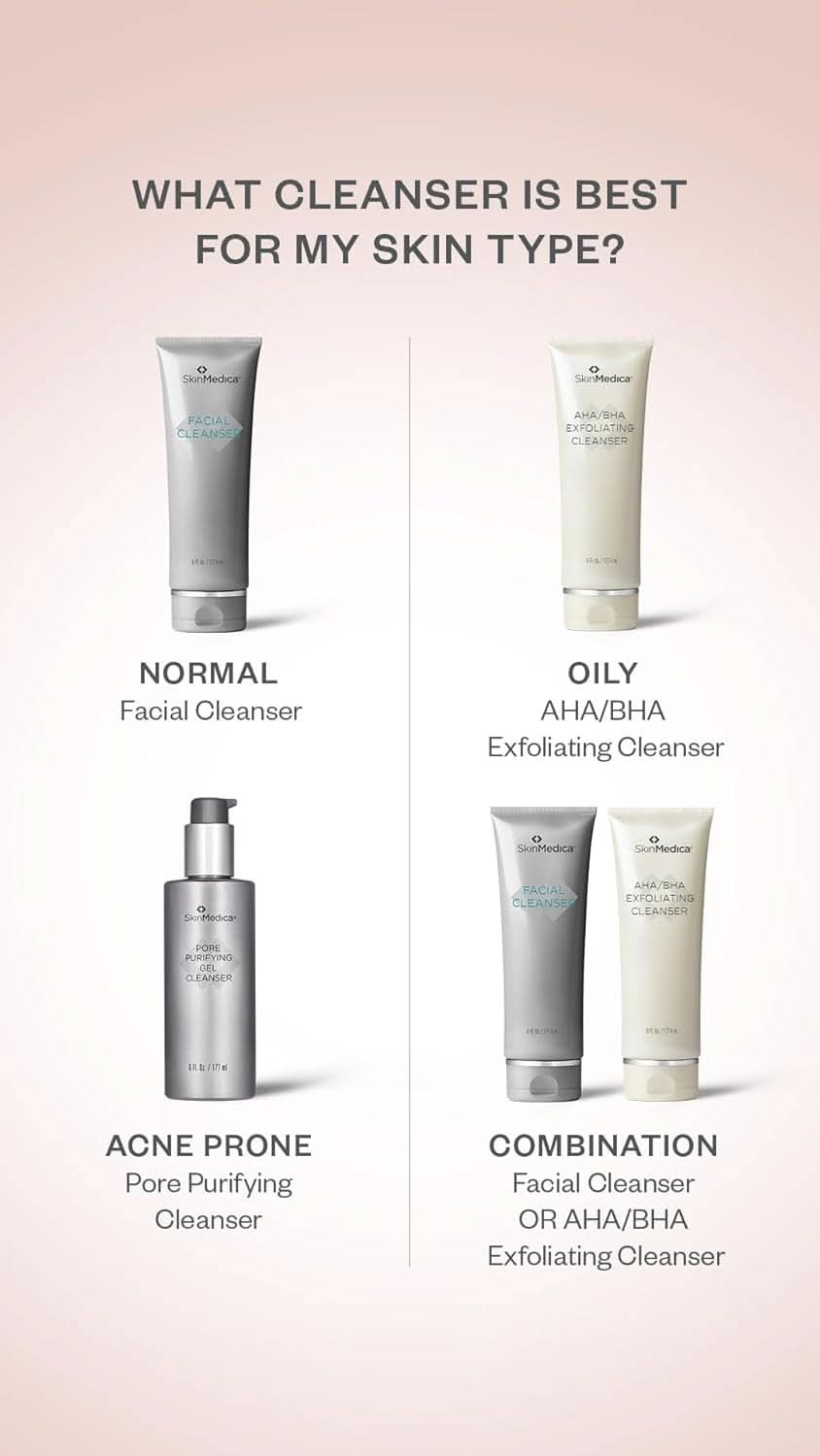 SkinMedica Facial Cleanser - pianka oczyszczająca do skóry normalnej lub suchej, idealna jako żel do mycia twarzy Naty Shop