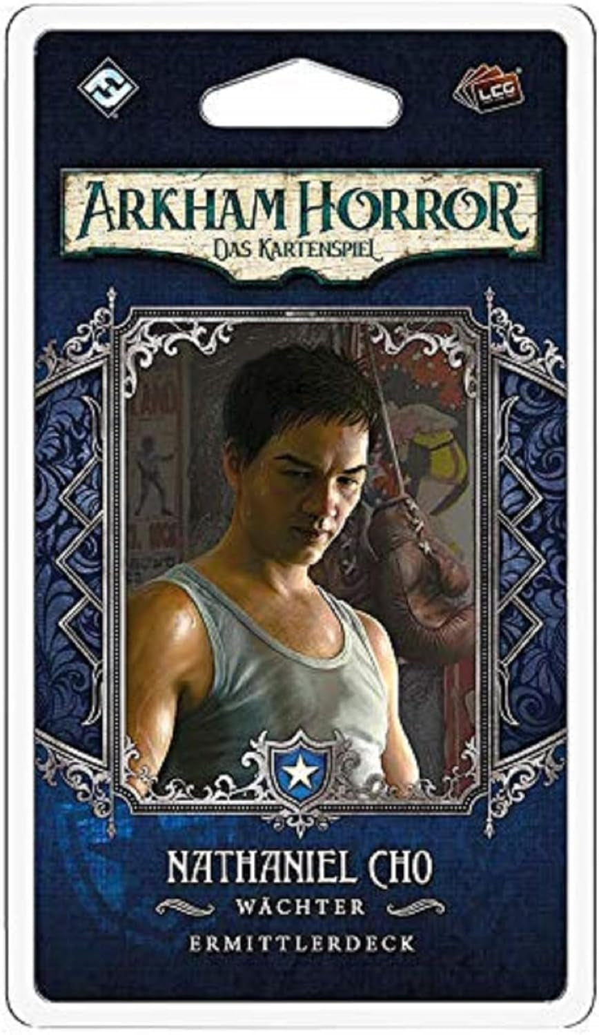 Gry o lotach fantasy, Horror w Arkham: LCG, Gra podstawowa, Gra ekspercka, Gra karciana, 1–4 graczy, Wiek 14+, 45+ minut, Niemiecki, Wielokolorowy, Kolorowy