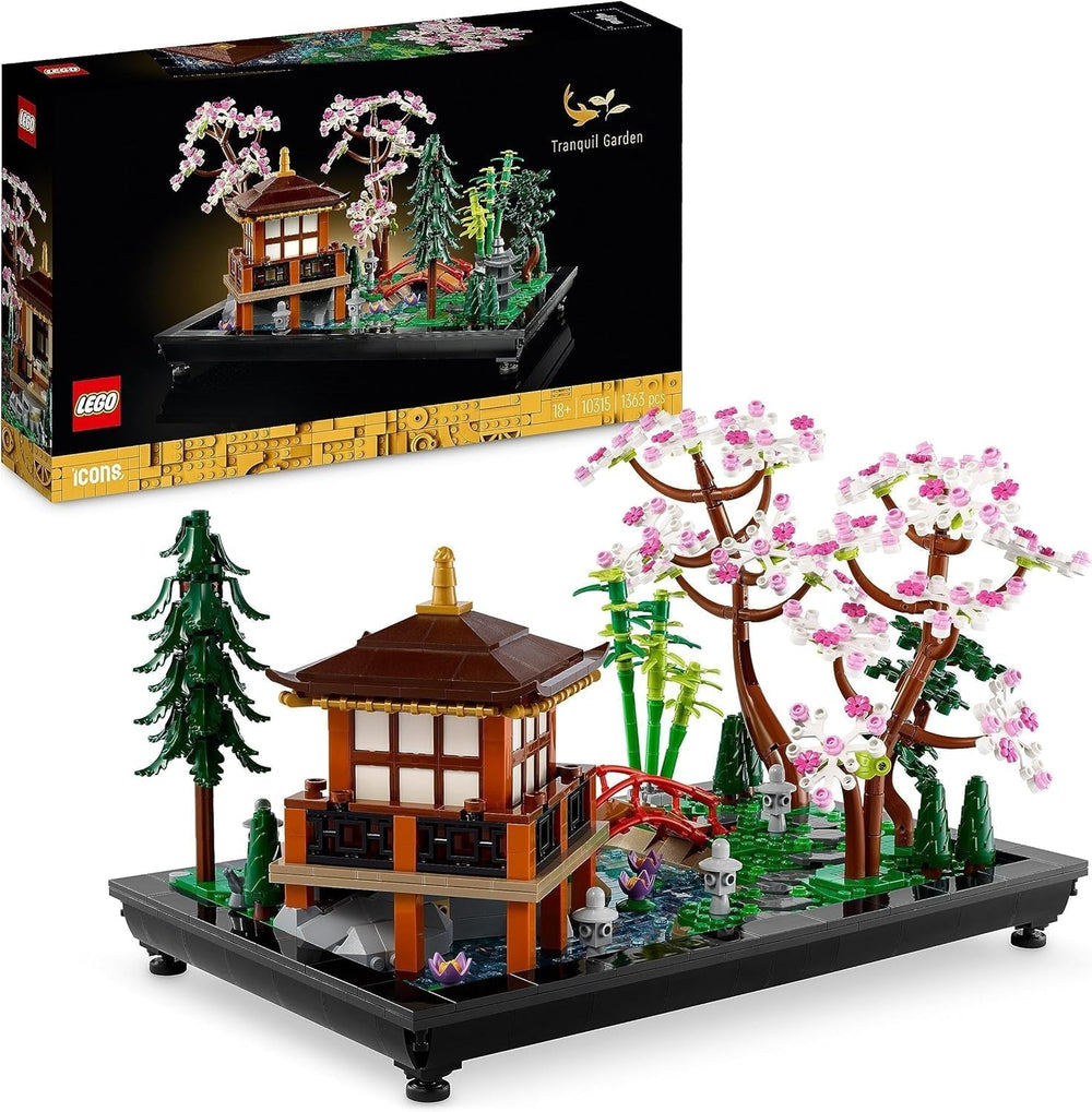 Lego Icons Garden Of Silence - Zestaw botaniczny dla dorosłych Zen z kwiatem lotosu - Konfigurowalna dekoracja biurka inspirowana kuchnią japońską - Prezent dla kobiet i mężczyzn 10315 Zestawy do budowania Besuche den LEGO-Store Garden