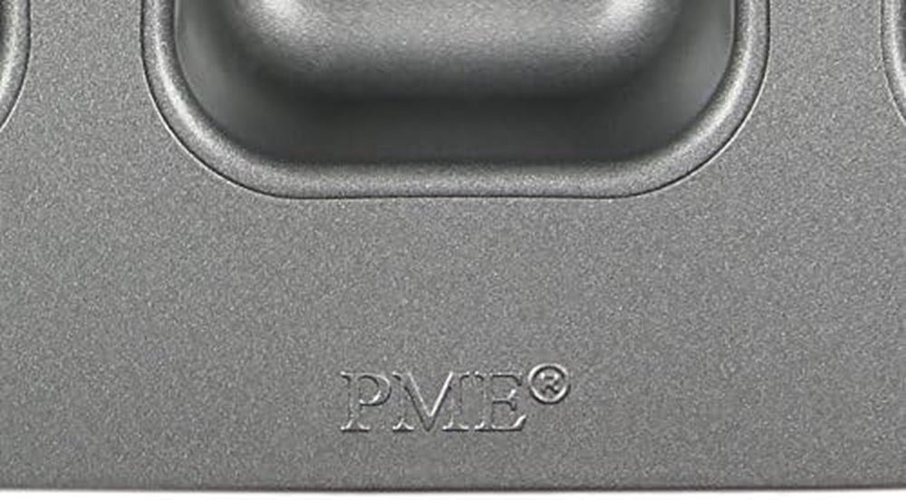 CSB106 Quadratische Antihaftbeschichtete Backform Mit 12 Minilöchern Aus Karbonstahl, Edelstahl, Silver, 37,3 X 26,1 X 3,1 Cm Formy i blachy do pieczenia Naty Shop