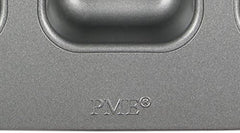 CSB106 Quadratische Antihaftbeschichtete Backform Mit 12 Minilöchern Aus Karbonstahl, Edelstahl, Silver, 37,3 X 26,1 X 3,1 Cm Formy i blachy do pieczenia Naty Shop