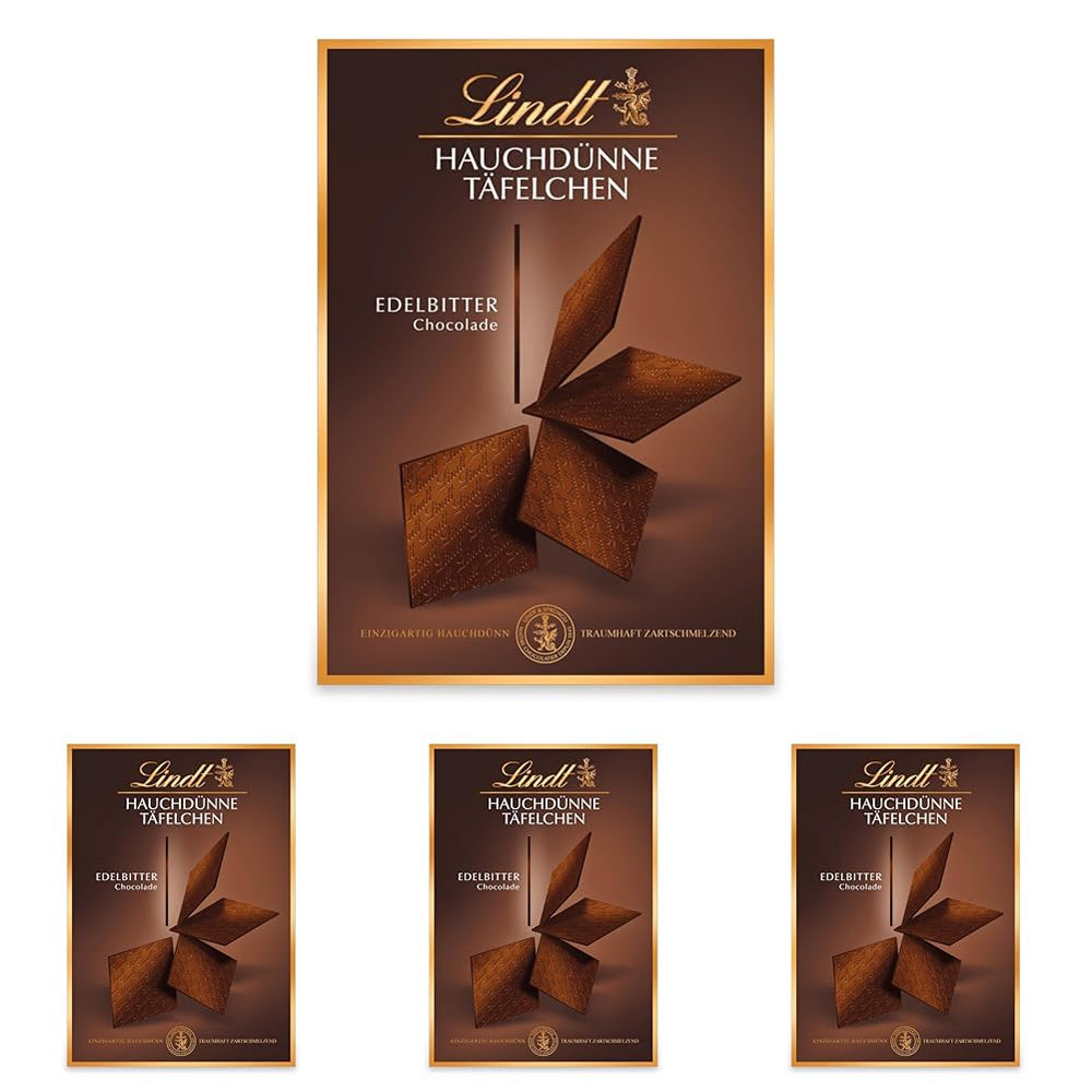 Lindt Chocolate Ultracienkie batony z ciemnej czekolady | 125 g | Ultracienkie tabliczki najlepszej ciemnej czekolady | Szczególnie cienki i delikatny | Prezent czekoladowy (1 opakowanie)