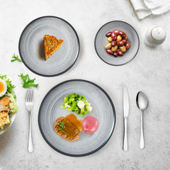 Set de tacâmuri din melamină, format din 24 de piese, pentru 4 persoane, set de farfurii pentru camping - tacâmuri pentru exterior și interior