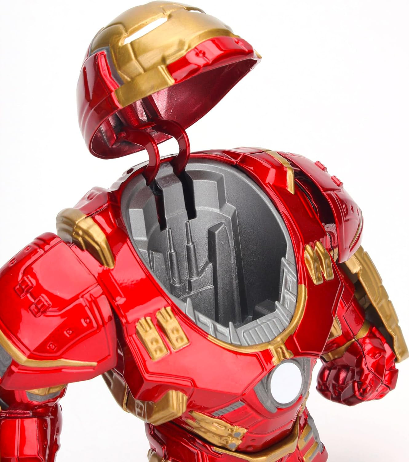 Jada Toys Marvel Figurka Hulkbuster i Ironman, otwarty i zamknięty hełm, figurki kolekcjonerskie, zestaw, odlew ciśnieniowy, czerwony, rozmiar: 6-calowe figurki Hulkbuster i 2-calowe figurki Ironman Naty Shop