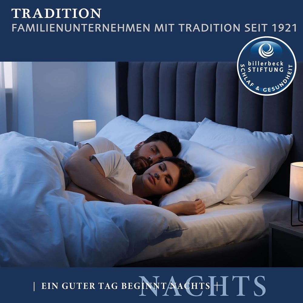 Pernă Billerbeck S20 Visco - Pernă pentru gât - Pernă 40 x 80 cm - Pernă pentru susținerea gâtului cu miez Visco High-Tech