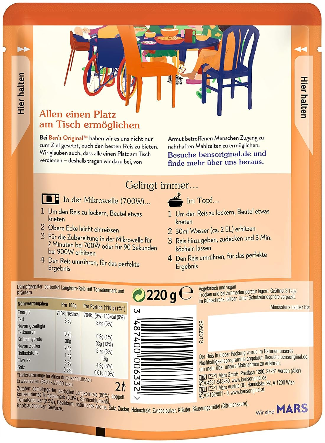 BEN'S ORIGINAL™ Ryż śródziemnomorski ekspresowy 6 x 220 g