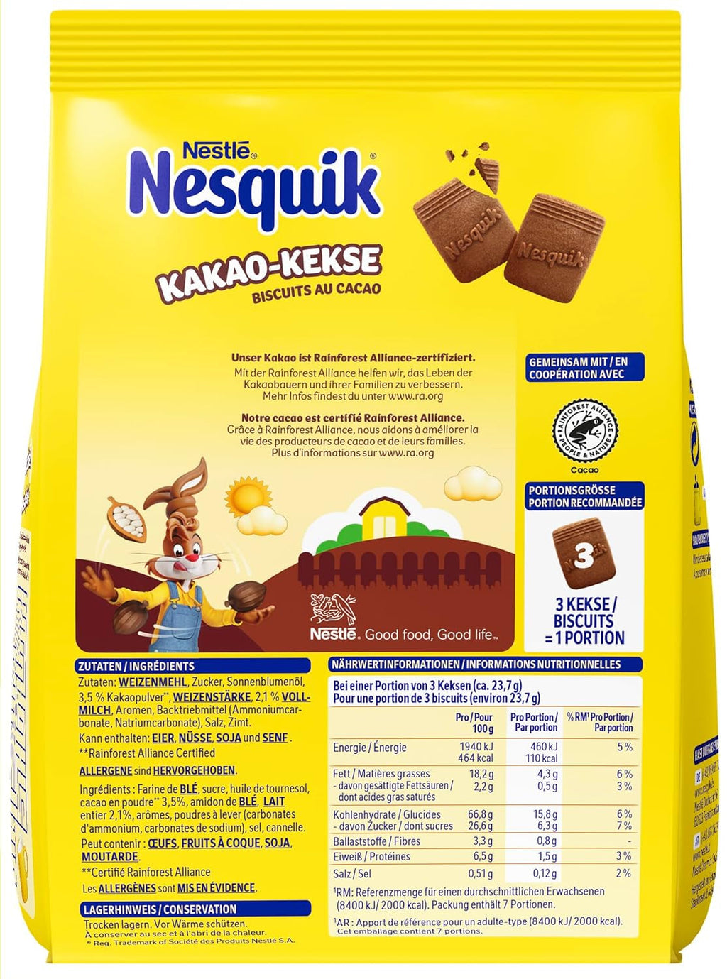 Biscuiți Nestlé cu cacao, 1 pachet (1 x 180 g)