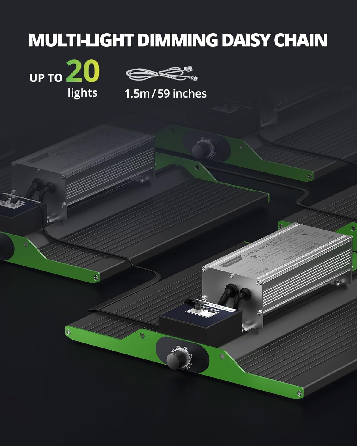 VIPARSPECTRA P1000 Oświetlenie LED do uprawy Pełne spektrum 2024 Oświetlenie LED do uprawy 0% -100% Możliwość przyciemniania dla szklarni Rośliny domowe Sadzonki Warzywa Kwiaty Rosną namioty 60x60cm i 80x80cm