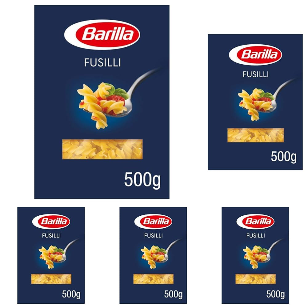 Barilla Pasta Classic Fusilli nr 98 z wysokiej jakości pszenicy durum, zawsze al dente, Chili, Spaghetti, Fusilli, Penne, włoski, 500g