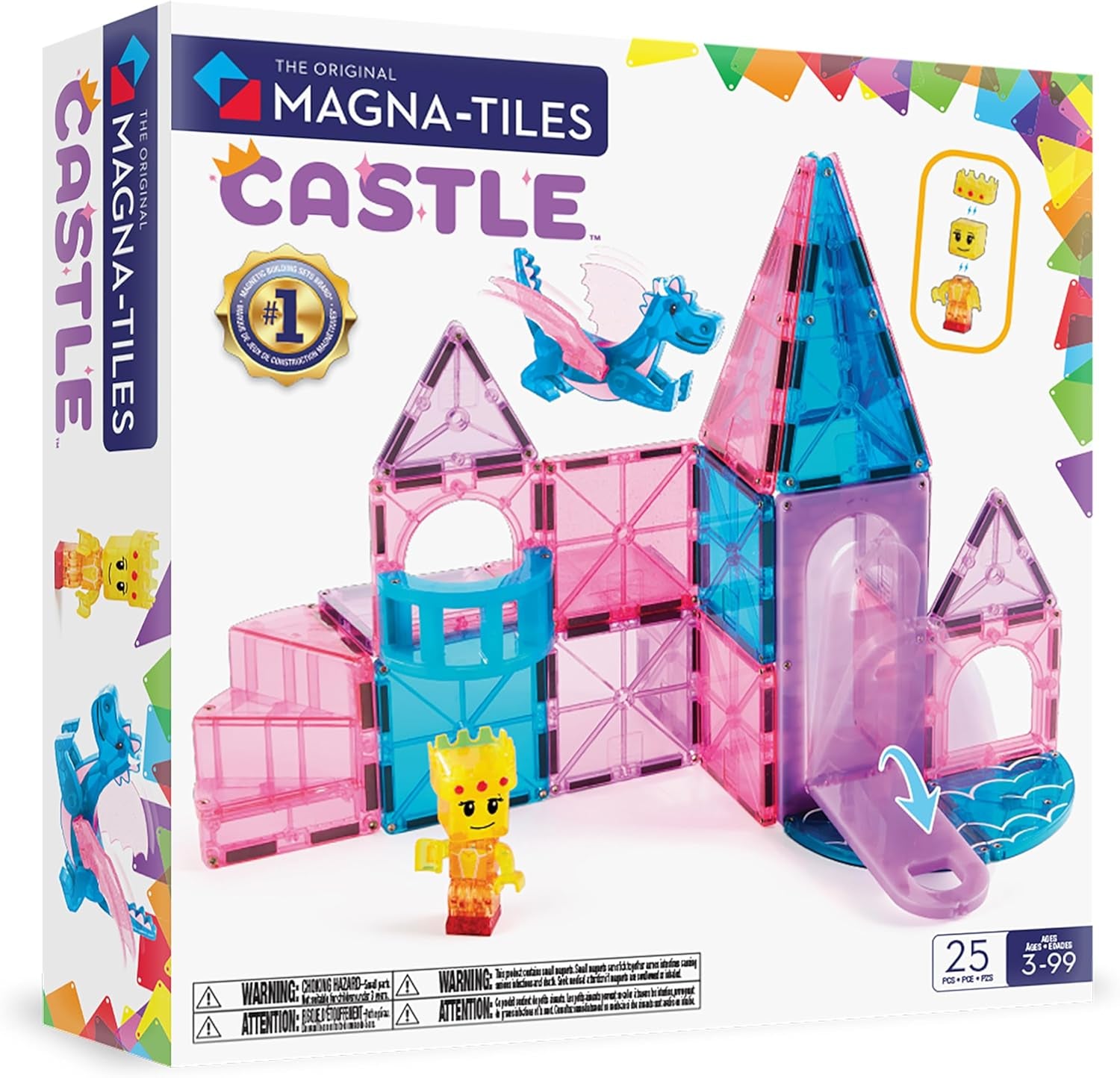Zamek 25-teiliges Magnetbauset - Die Originale Magnetbaumarke