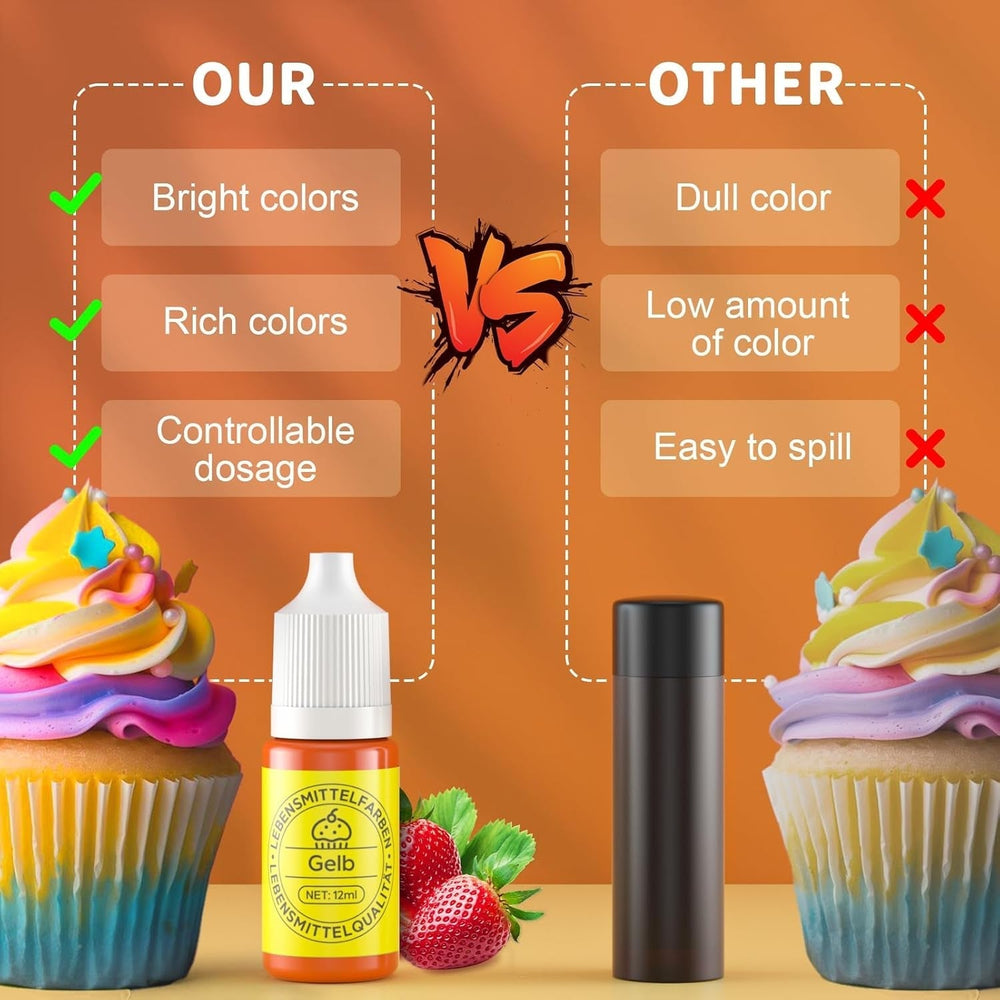 Zestaw barwników spożywczych w płynie 12 x 12 ml Naty Shop