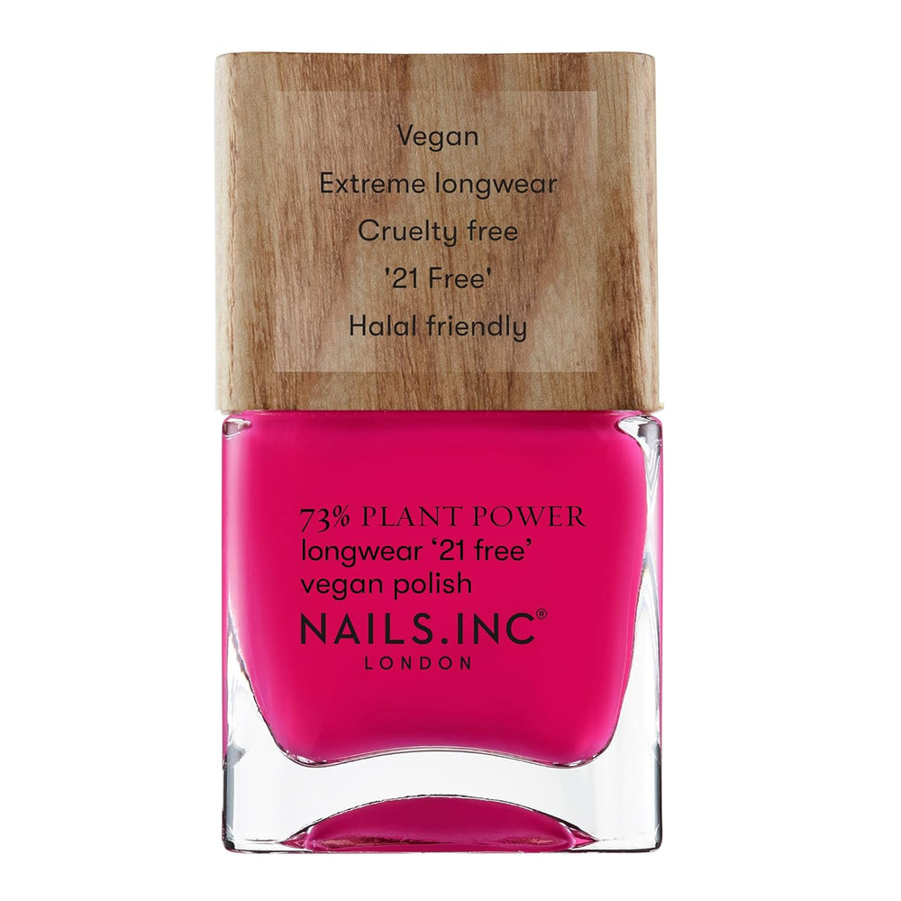 Nails Inc - GLOWING SOMEWHERE Wegański lakier do paznokci Plant Power - 73% na bazie roślin, w 100% wegański i wolny od okrucieństwa - Idealny manicure, błyszcząca perła - Do ekologicznego zdobienia paznokci