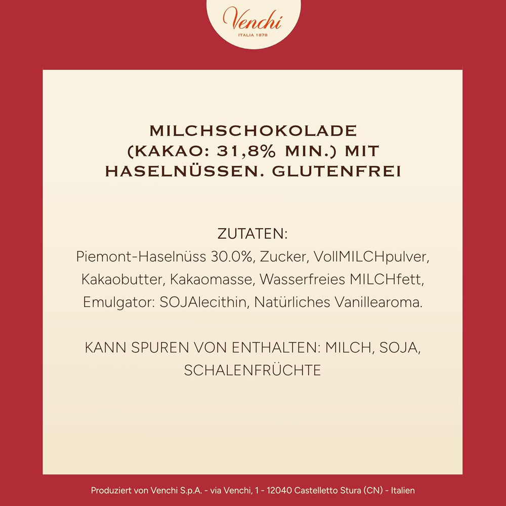 Venchi, Brutto&Buono, ręcznie robiona tabliczka mlecznej czekolady w kształcie jodły „Piedmont Forest Hazelnut”, 200g, bezglutenowa, limitowana edycja kolekcji świątecznej, pomysł na prezent