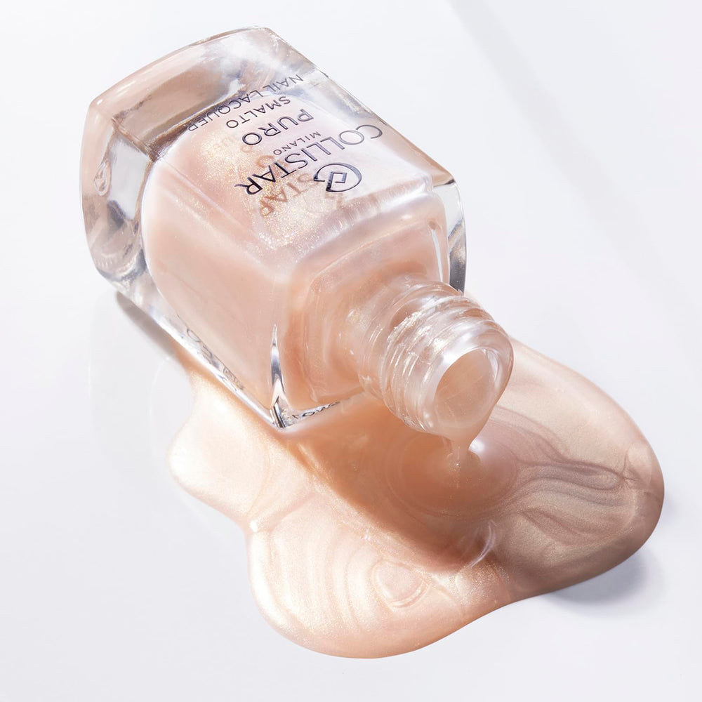 Lakier do paznokci Collistar Puro, długotrwały lakier do paznokci o błyszczącym wykończeniu, nr. Porcelana szampańska 923, 10 ml