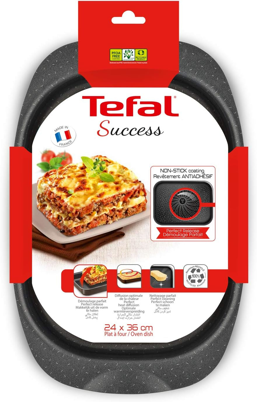 Tefal J1601502 Success Auflaufform Aluminium Schwarz 36 X 24 X 5,5 Cm Formy i blachy do pieczenia Naty Shop