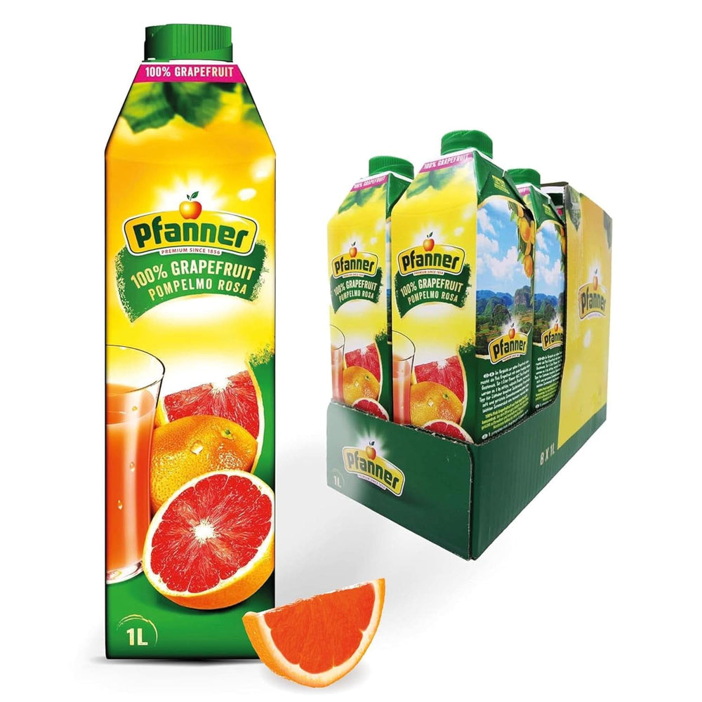 Pfanner Nektar Owocowy Truskawkowy (8 X 1 Litr) - 30% zawartości Owoców - Napój Truskawkowy Naty Shop Grapefruit Pink