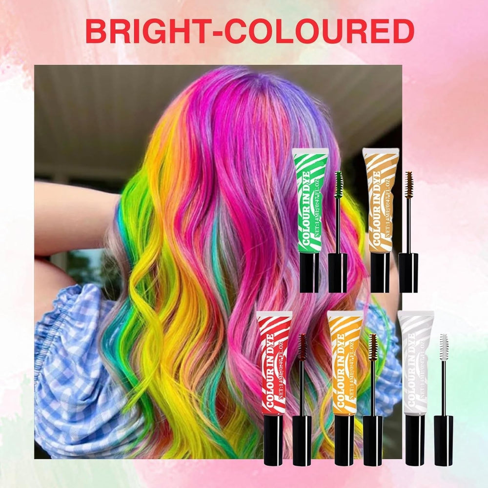 5 culori Vopsea de păr temporară pentru copii lavabilă, mascara de păr colorată, salon de cretă pentru păr Vopsea pentru par Naty Shop
