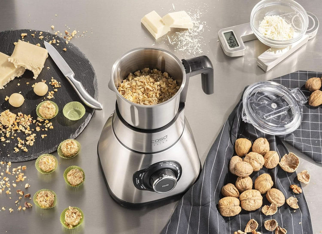 CASO B 1800 Powerblender-Set - Standmixer, 28.000 U/Min, Glasbehälter 1,75 L, Inkl. Trinkflasche Und Zerkleiner, Mixer Testsieger Mit Sehr Gut, Edelstahl Naty Shop