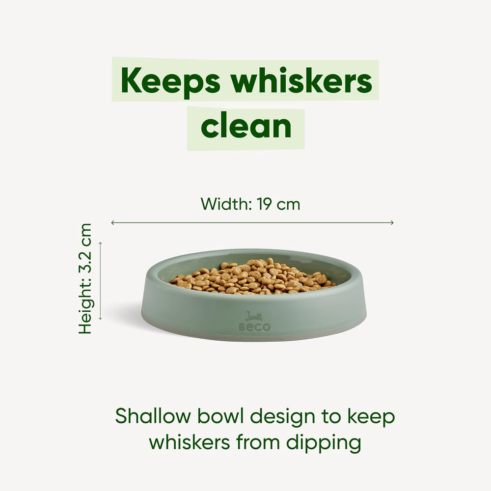 Katzennapf – Futter und Wasser Stabiler Futternapf, recycelter Kunststoff, rutschfeste Gummiunterseite, Schnurrhaar-freundlicher Futternapf, Candy Pink