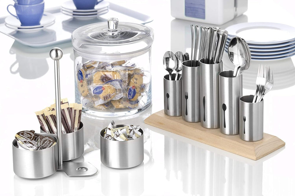 Uchwyt na sztućce ze stali nierdzewnej, 1 opakowanie, srebrny Naty Shop Kitchen