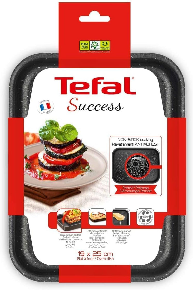 Tefal J1600502 Success Flach Mini Backofen Aluminium Schwarz 19X25 X 4,2 Cm Formy i blachy do pieczenia Naty Shop