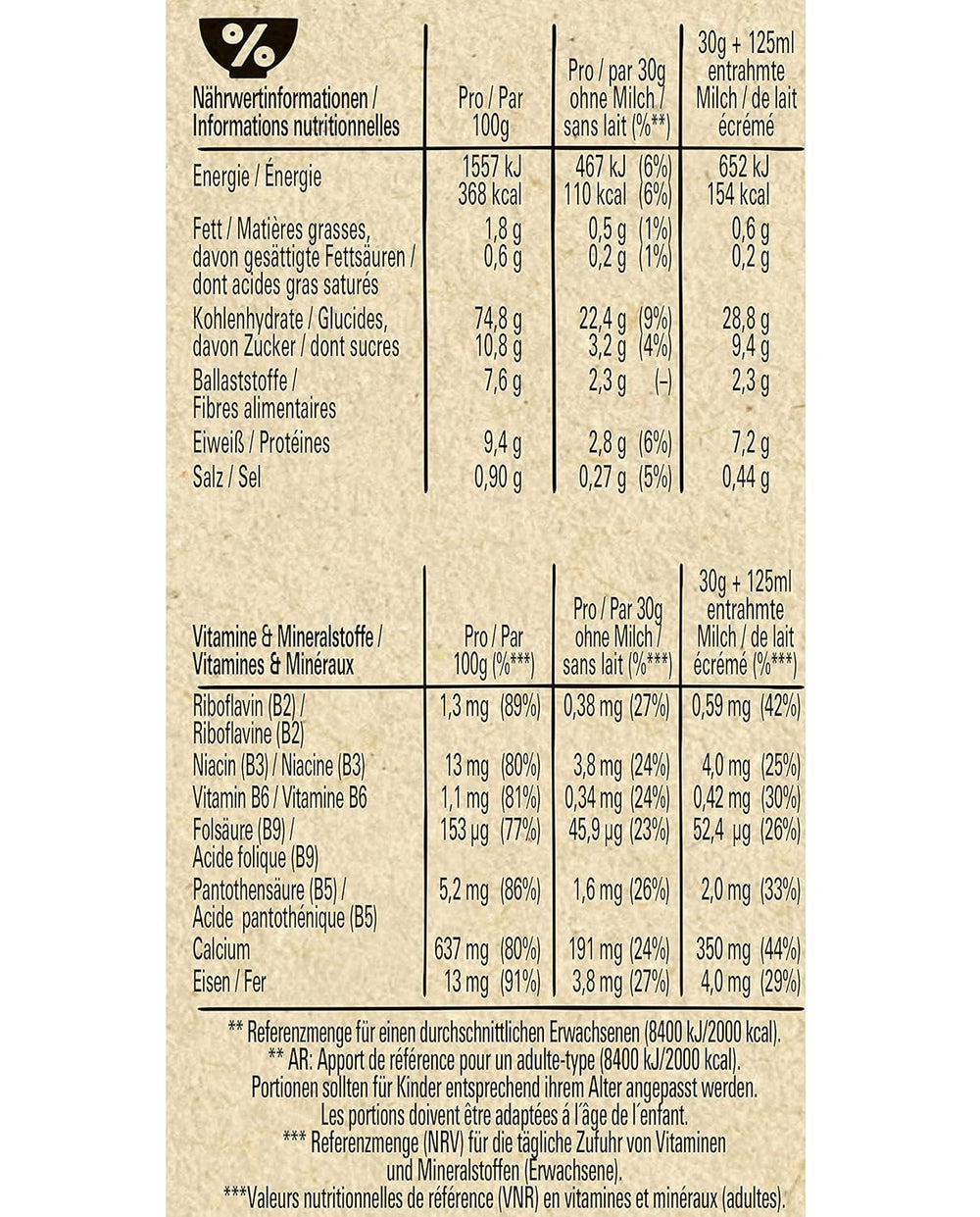 Nestlé Fitness Płatki śniadaniowe zawierające 57% pełnych ziaren i mniej cukru Płatki śniadaniowe z witaminami B2, B6, wapniem i żelazem, 7 opakowań (7 x 375 g)