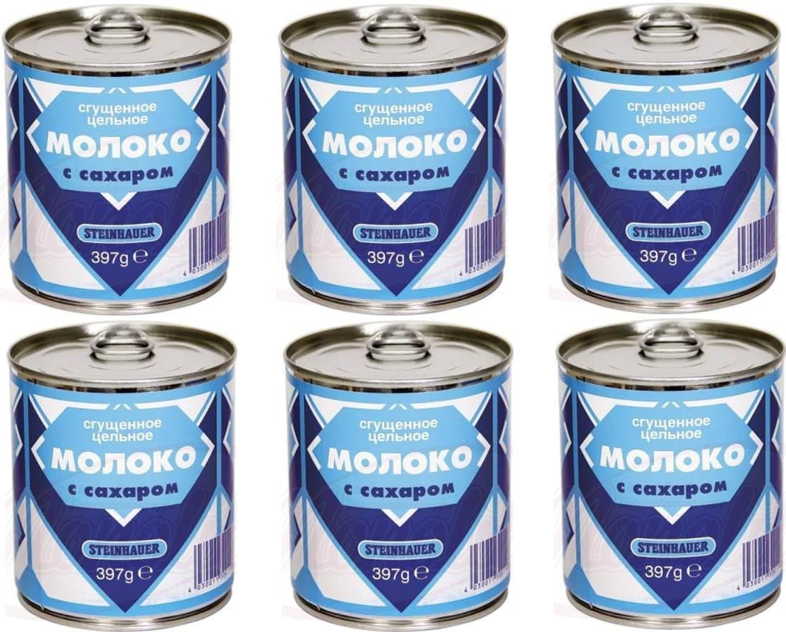 6 x 397 g gezuckerte Kondensmilch 8% Fett