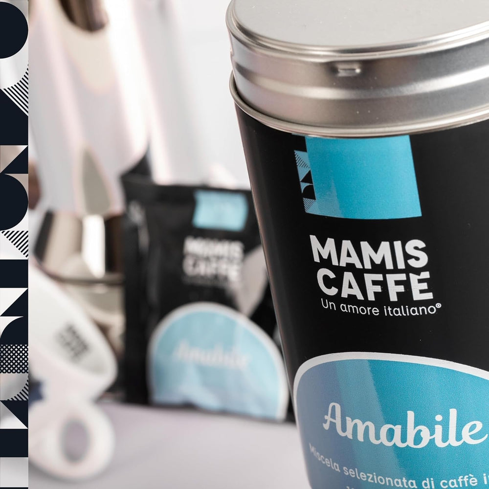 Mamis Caffè Amabile - Boabe espresso întregi - Cafea prăjită mediu cu nuanțe dulci - Espresso italian cu cremă groasă Cafea Naty Shop