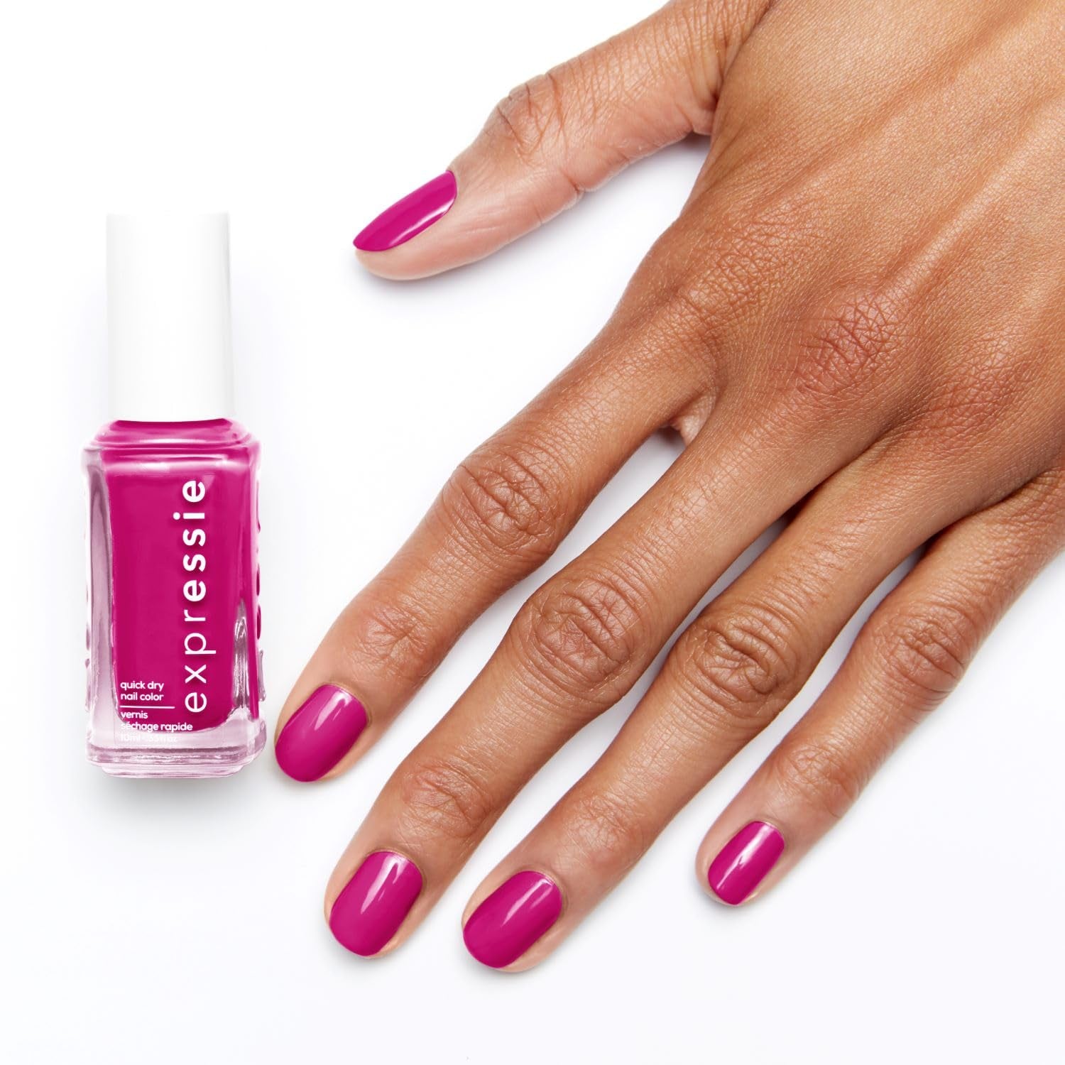 Oja cu uscare rapidă Essie „expressie”, formulă vegană fără ingrediente de origine animală, nr. 545 power moves, roz, 1 x 10 ml