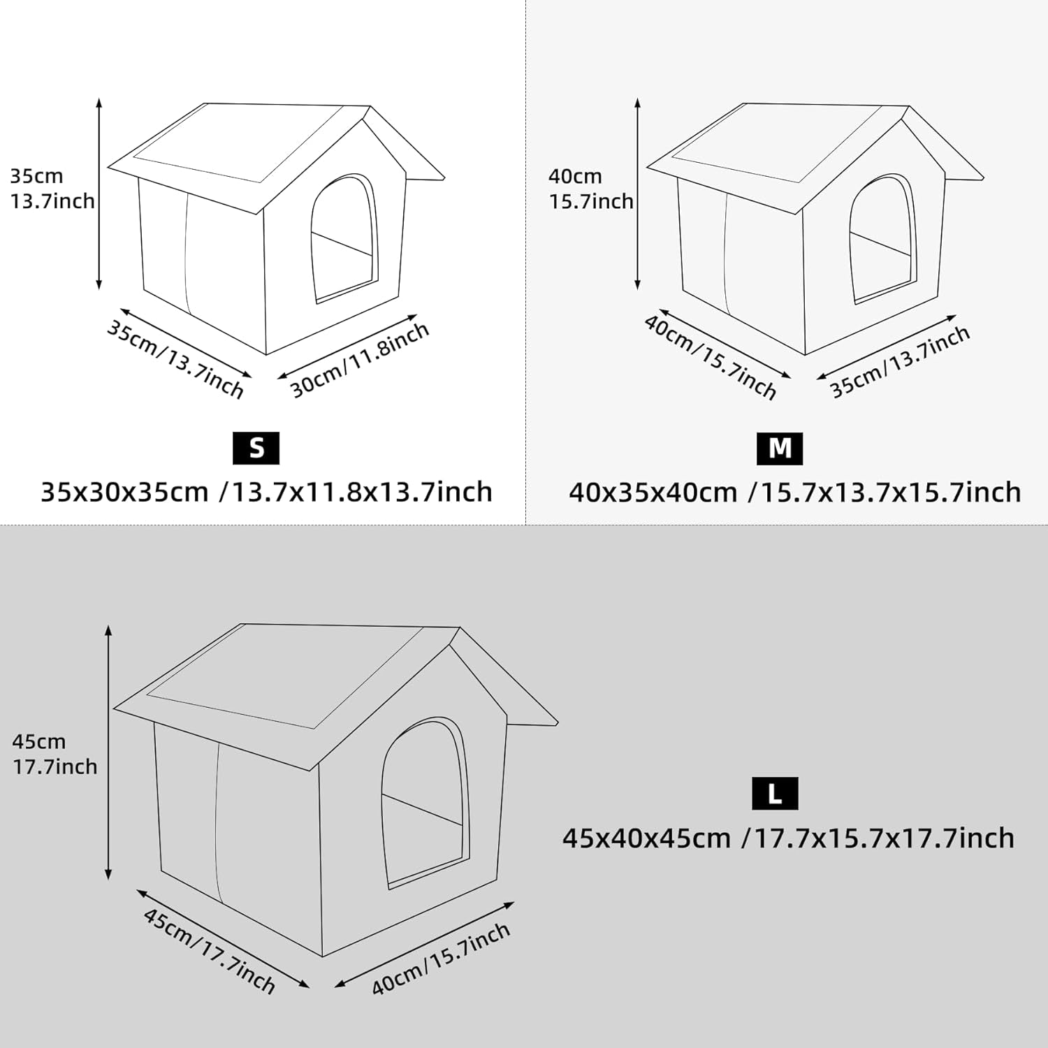 Katzenhaus Für Draußen Winterfest Wasserdicht Wetterfester Katzenhöhle Haustierhaus mit Plüschkissen Warm Hundehöhle Waschbar Hundehaus Tierheim Für Streuner Haustiere 40x35x40