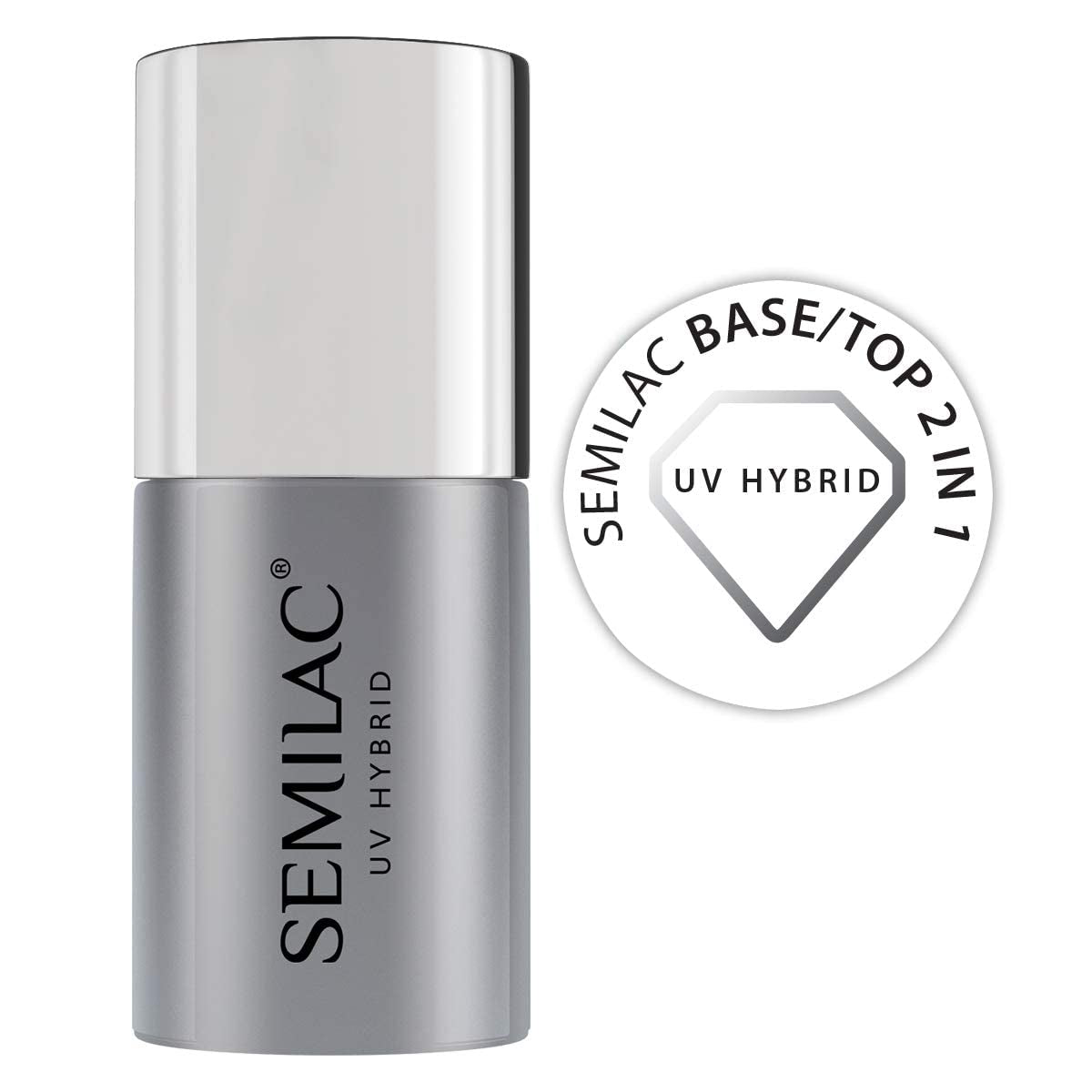 Semilac Pure & Clean Baza do lakieru UV 7ml – Samopoziomująca baza hybrydowa do wrażliwych paznokci