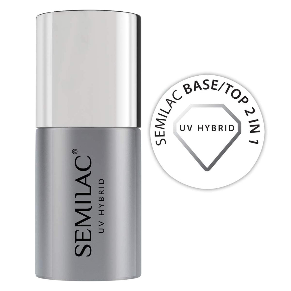 Semilac Pure & Clean Baza do lakieru UV 7ml – Samopoziomująca baza hybrydowa do wrażliwych paznokci