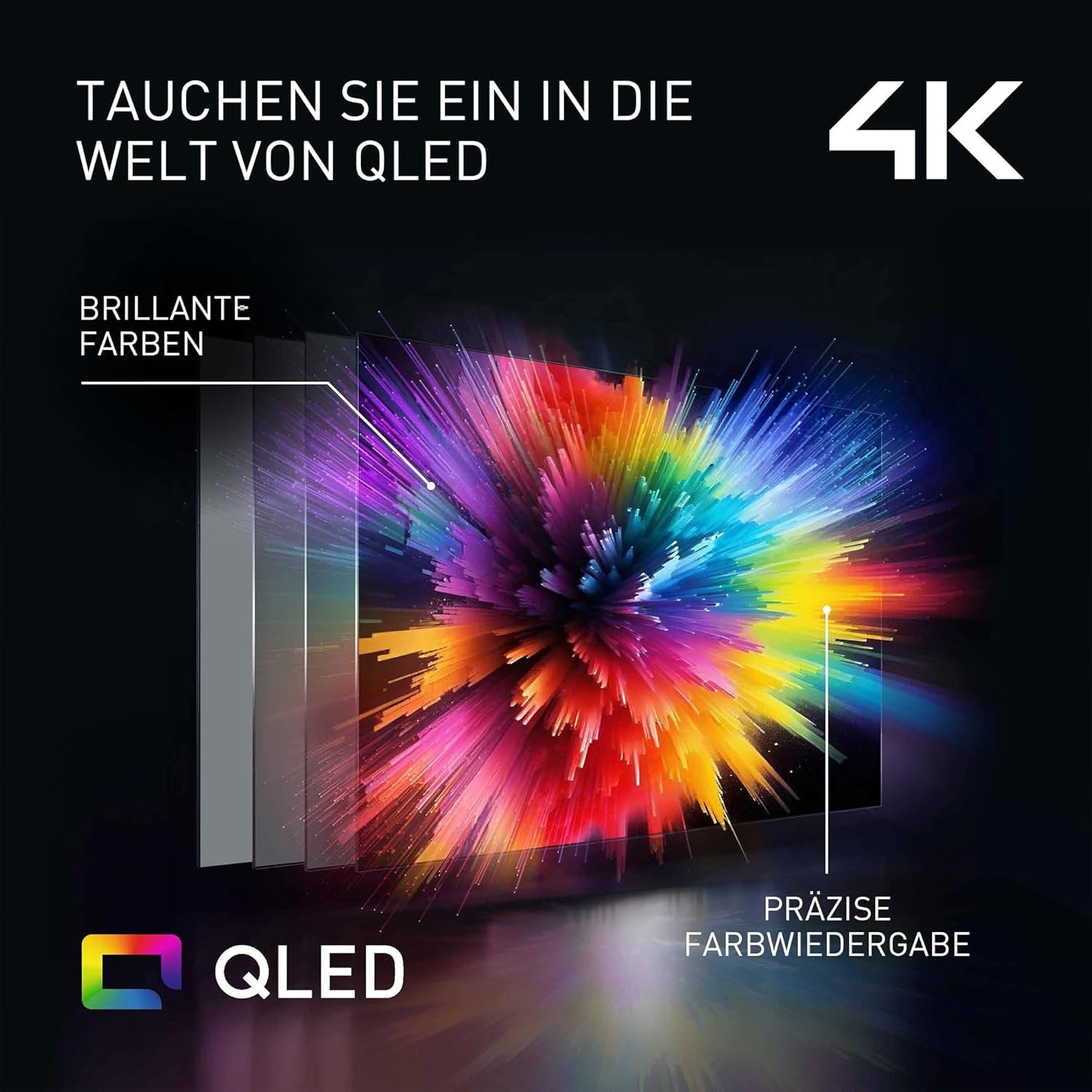 Televizor Panasonic Premium TV-50W85BEZ, seria W85B, 50 inch, televizor inteligent QLED 4K Ultra HD, 2025, 120 Hz, Fire TV, Dolby Vision și Atmos, mod Joc Extrem, Alexa, asistență Apple, Bluetooth, negru