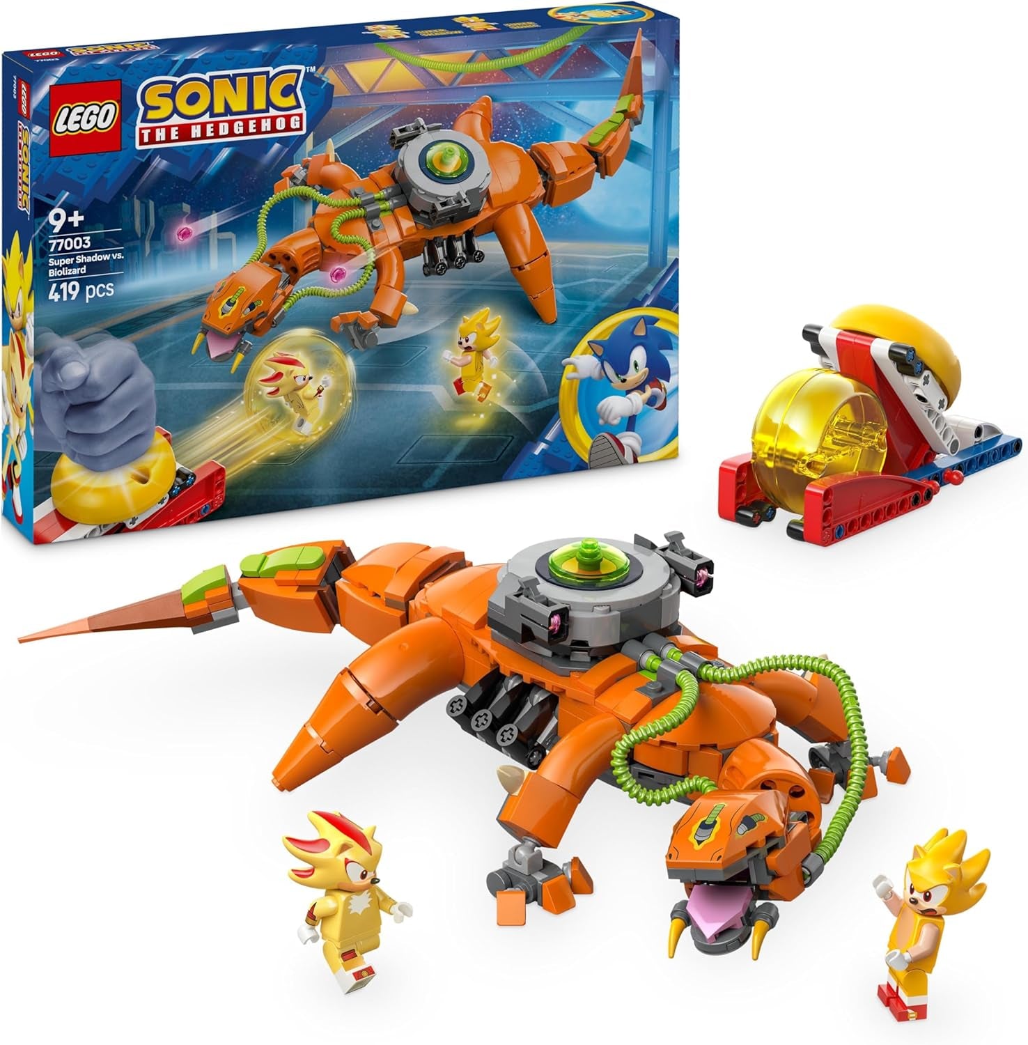 LEGO Sonic the Hedgehog Super Shadow kontra. Zabawka gracza Biolizard na prezent dla chłopców i dziewcząt Kolekcjonerski zestaw dla dzieci i fanów gier wideo z figurkami postaci 77003 Zestawy do budowania Besuche den LEGO-Store Domyślny tytuł