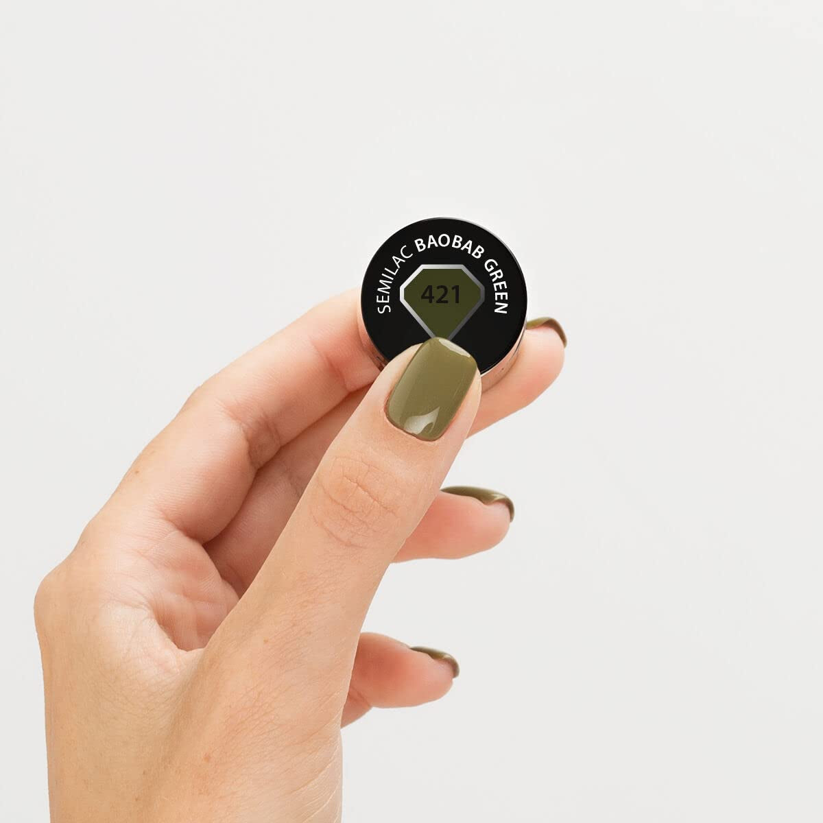 Semilac UV Nagellak Hybrid 421 Baobab Green 7ml Kollektion In To Her Nature