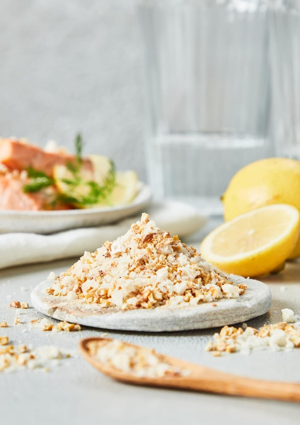 Fuchs Gewürze - Citronensalz | Toppingsalz z Pyramidenflocken i Zitrone | Chrupiące Verfeinerung für Fisch und Gemüse | Sól cytrynowa w jakości Premium | 60 g im wiederverschließbaren Gewürzglas