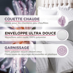 Cald, Satin, Dungat, 400 G/M², 240 X 220 Cm, Microfibra, Alb, 240 X 220 Cm Plapumi si pilote Naty Shop