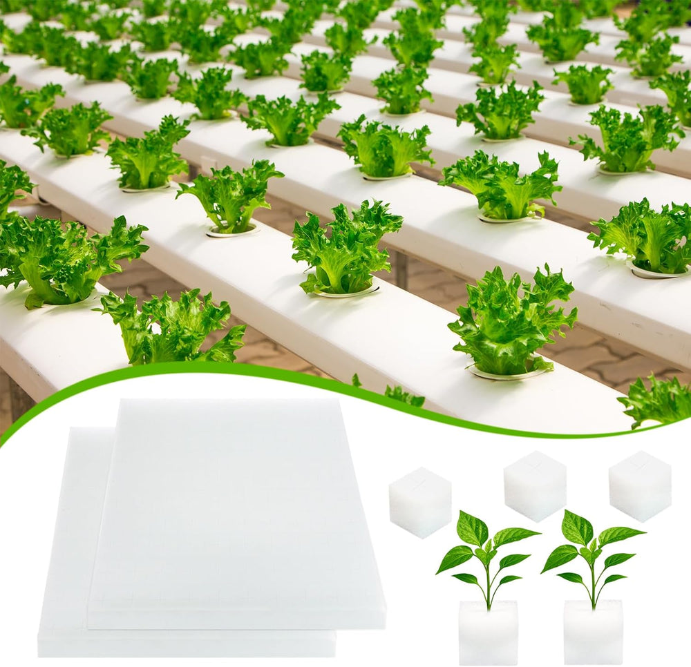 Wełna mineralna, wełna mineralna do rozmnażania, 2 szt., gąbka hydroponiczna, 200 szt. Po cięciu - alternatywa dla szklarni, kiełkowania nasion i warzyw domowych