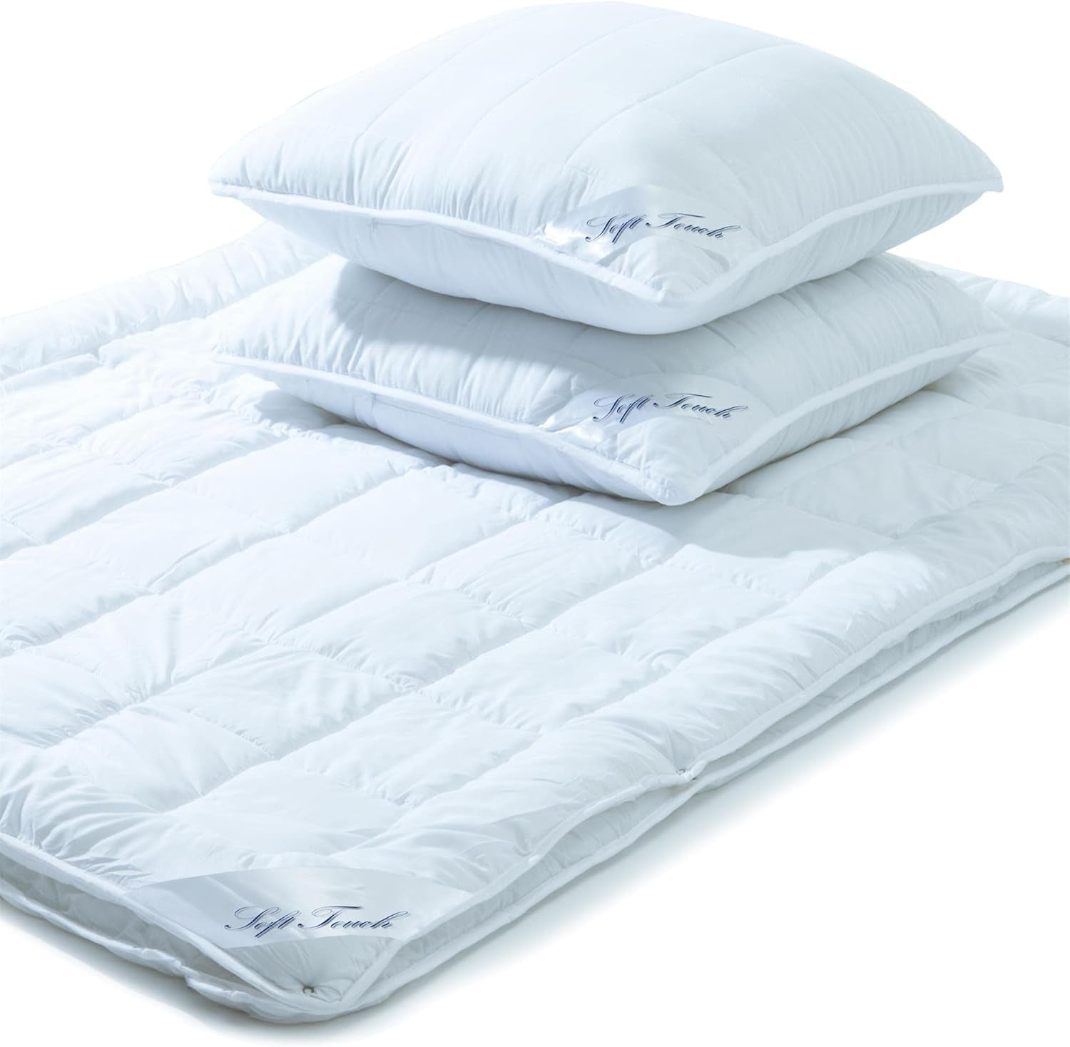 Aqua-Textil Soft Touch Set pentru copii Plapumă 100 X 135 Cm 250G și 350G cu pernă 40 X 60 Cm 150G Plapumă 4 anotimpuri Reglare climatică Oeko-Tex Plapumi si pilote Naty Shop 200X200 Cm + 2X 80X80 Cm 4 anotimpuri