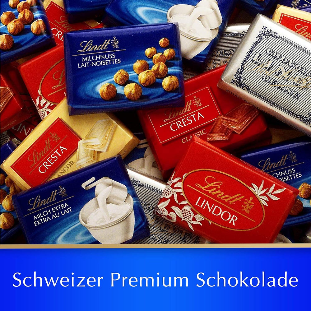 Pudełko czekoladek Lindt Swiss Classic Collection | Batony mlecznej czekolady | Mini Batony Czekoladowe | 185g | Czekoladowy prezent