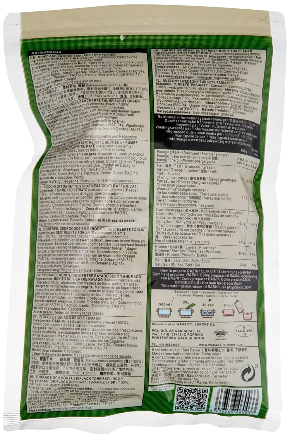 Katsuobushi Bonito Flocken – Aus 100 Prozent getrootkenem und Geräuchertem Bonito Tunfisch – Ideal für die Japanese Küche – 1 x 40 g