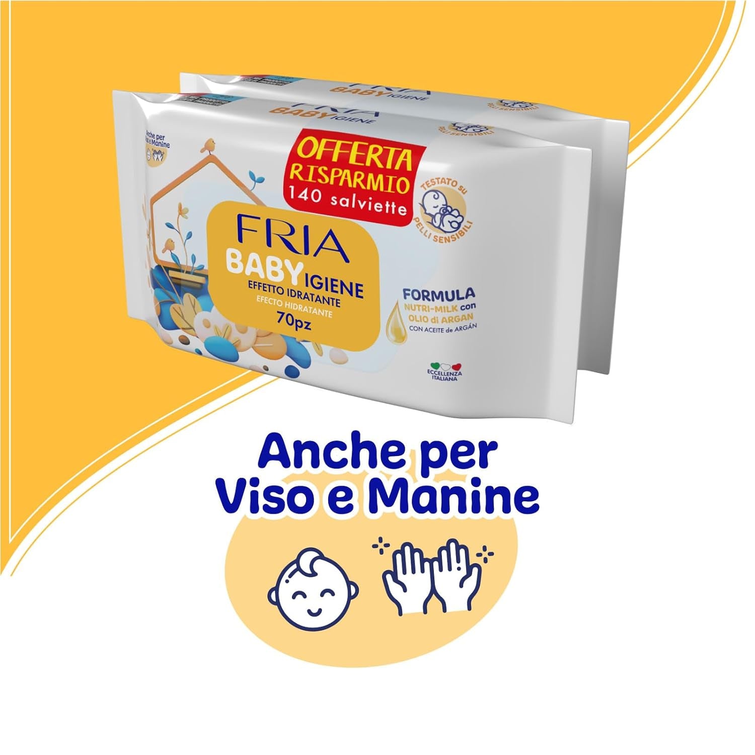 Chusteczki nawilżane, opakowanie 2 szt. (144 chusteczki)