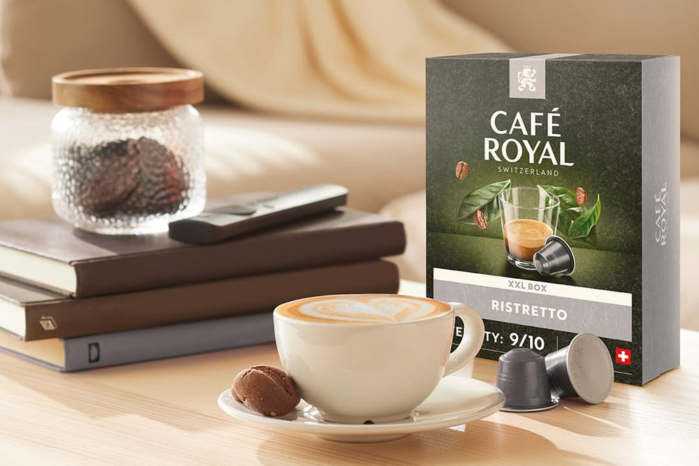 Café Royal Ristretto 36 Kapseln für Nespresso Kaffee Maschine - 9/10 Intensität - UTZ-zertifiziert Kaffeekapseln aus Aluminium (Packung mit 3)