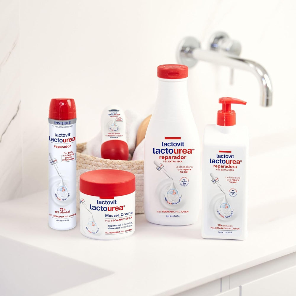 Lactourea repariende Körpermilch mit Protein Calcium, sofortige Absorption, 48 Stunden Ernährung und Reparatur, geeignet für dry und extra dry Haut, 800 ml