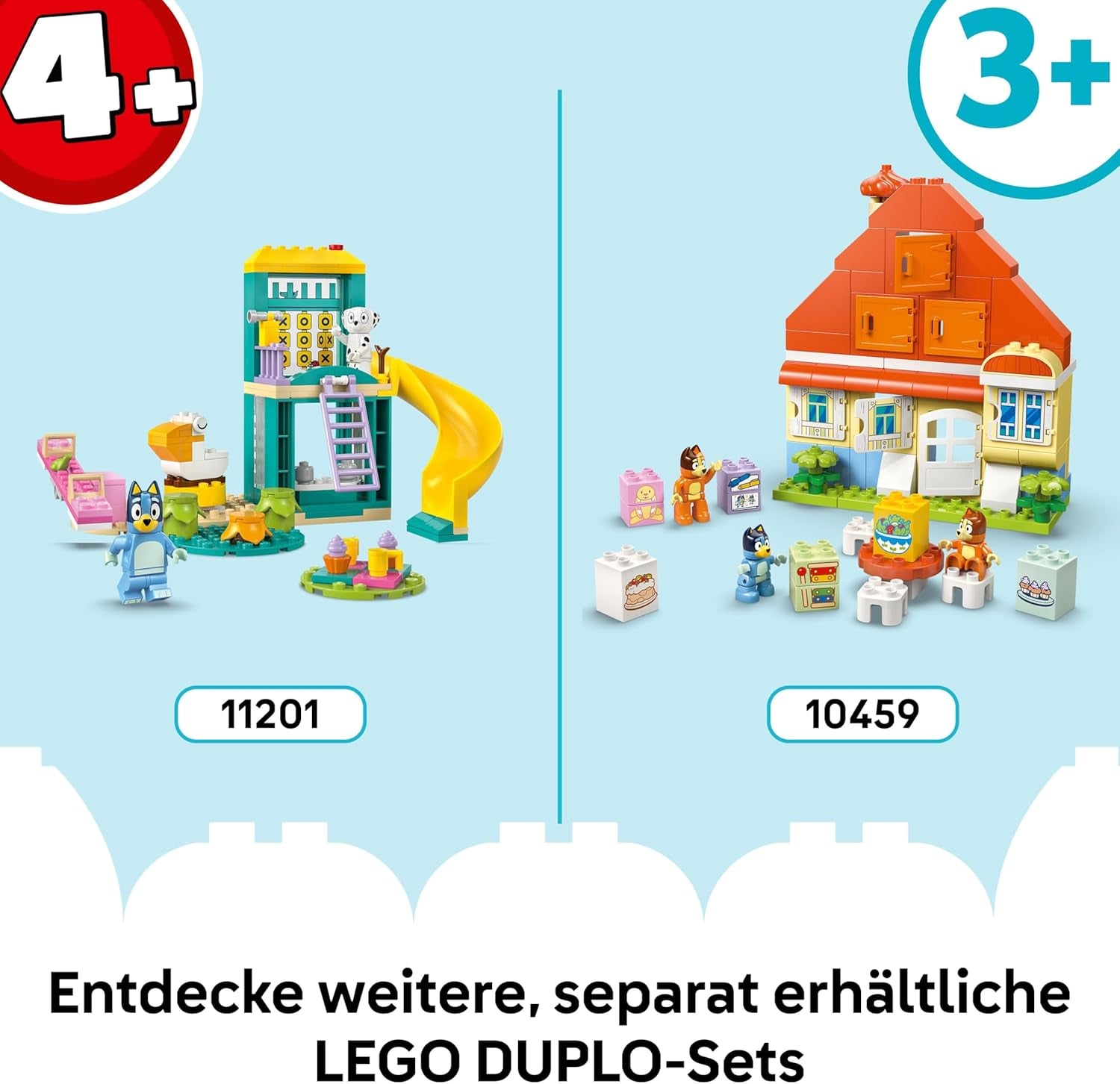 LEGO DUPLO Bluey: Ausflug zur Eisdiele mit Bluey - Lernspielzeug für Kleinkinder - Mit Spielzeug Car und 2 Minifiguren - Geschenk für Mädchen & Jungen ab 2 Jahren - 10458