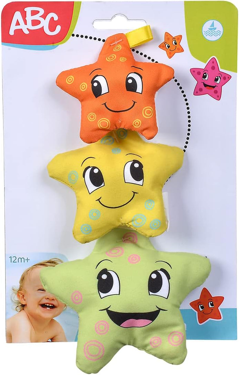 Simba 104010071 - ABC stea de mare moale, jucărie pentru copii, stele din material textil umplute cu polistiren, 3 bucăți, de la 6 luni Jucarii Bebe Naty Shop
